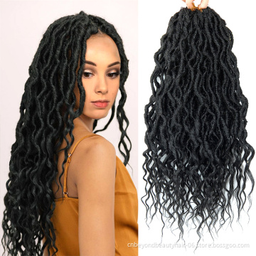 Afro Dreadlock Synthetic Faux Locs Crochet Braid Goddess Hair Bohemian Locs pre-looped Ombre Braiding Hair